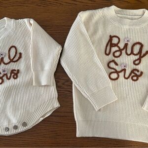 Charming Cream Sibling Sweater Set